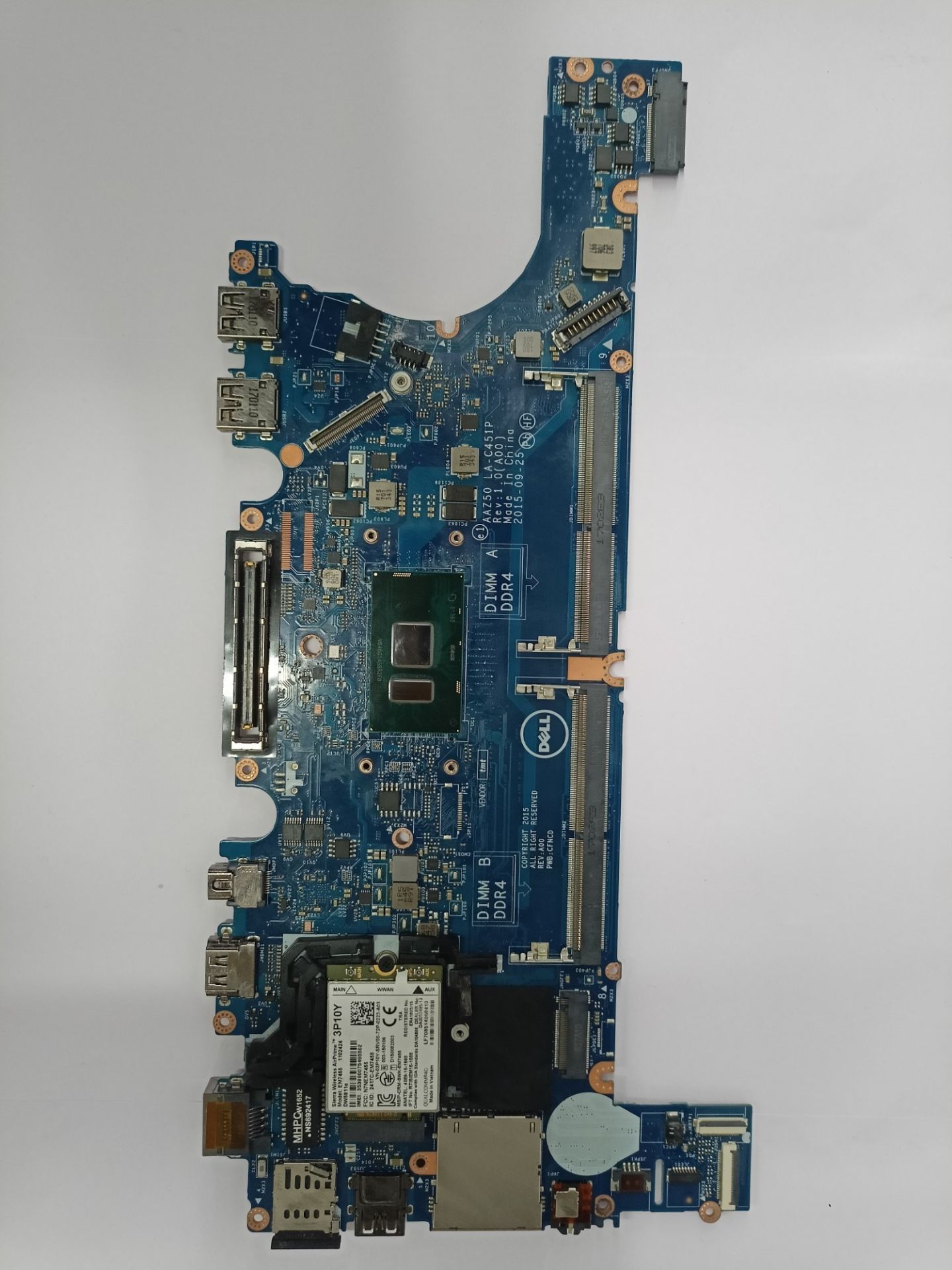 Dell Latitude E7270 P26S Notebook Anakart  AAZ50 LA-C451P