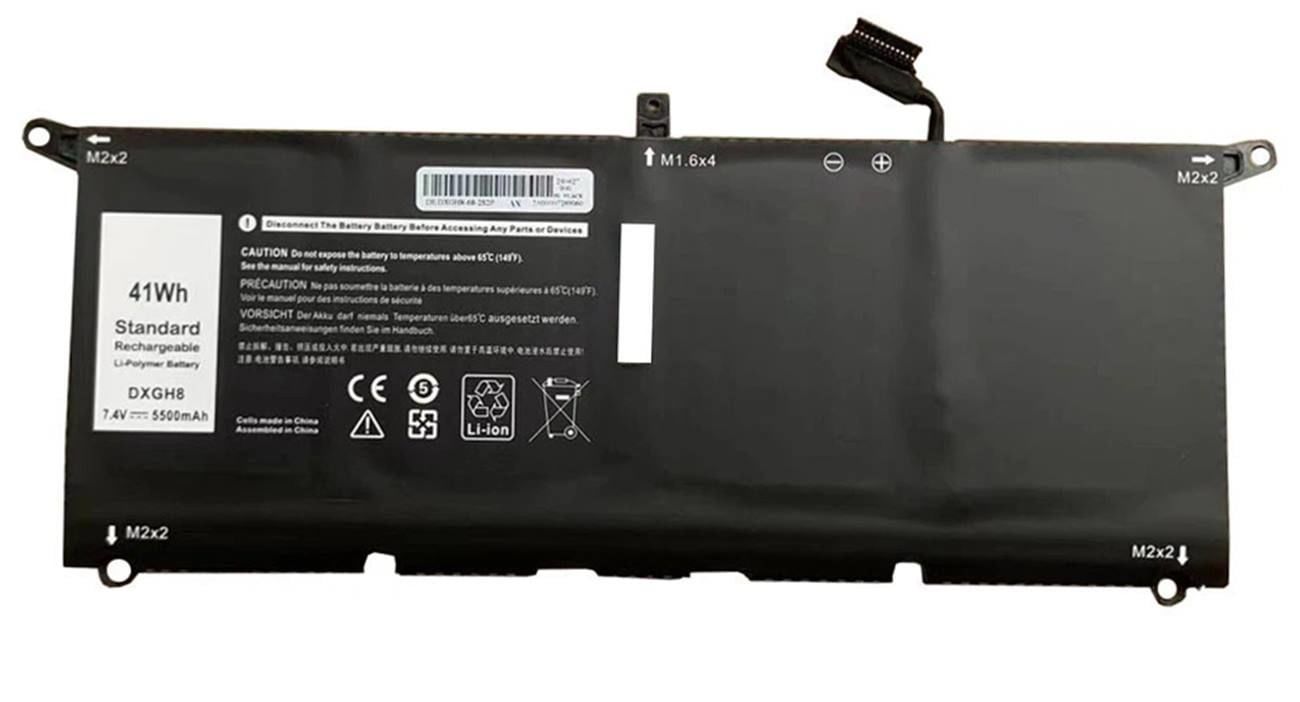 Dell Dxgh8 Xps 13 9305, 7390, 7391 9370, 9380 P82g P113g P115g, H754v G8vcf C76h7 07146w Vostro 5390 5391 P114g, Latitude 3301 E3301 3311 E3311, DXGH8 0H754V V48RM HK6N5 P113G001 P114G001 P115G001 P82G001 P82G002 Batarya pil